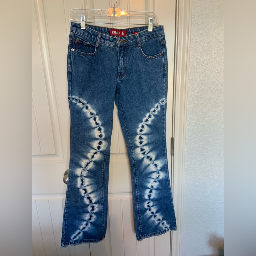 GrOoVy vintage tie-dye pattern jeans